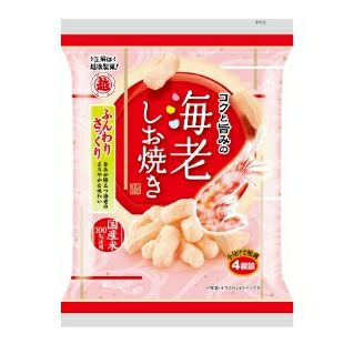 栗山 瀬戸の汐揚 えび塩味 16枚×12袋入 ケース販売 海老揚げせん