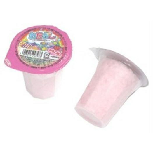 やおきん カップわたがし いちご味 12個入 | うえだがしドットコム